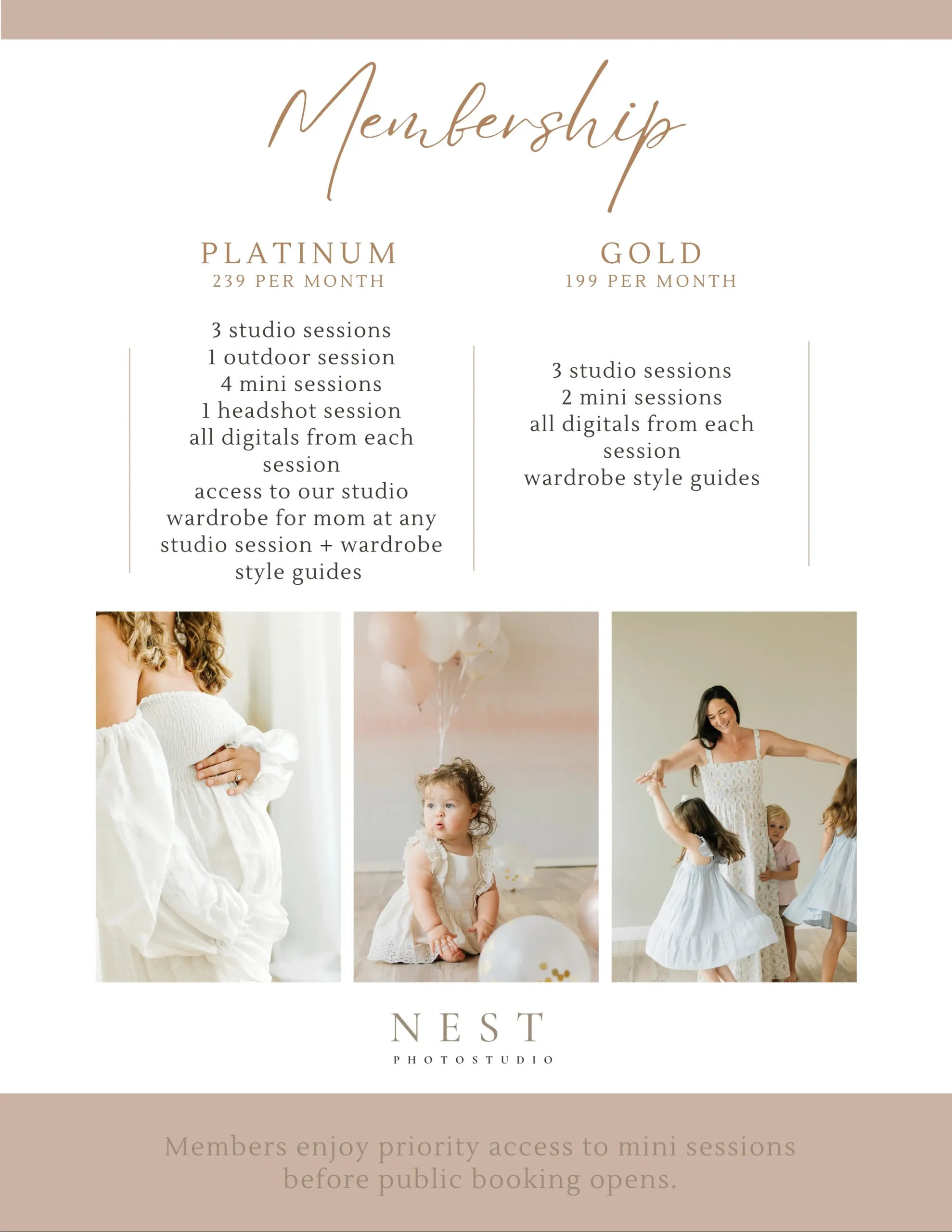 Nest Photography Membership Charlotte NC